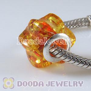 European amber glass beads for European style bracelet