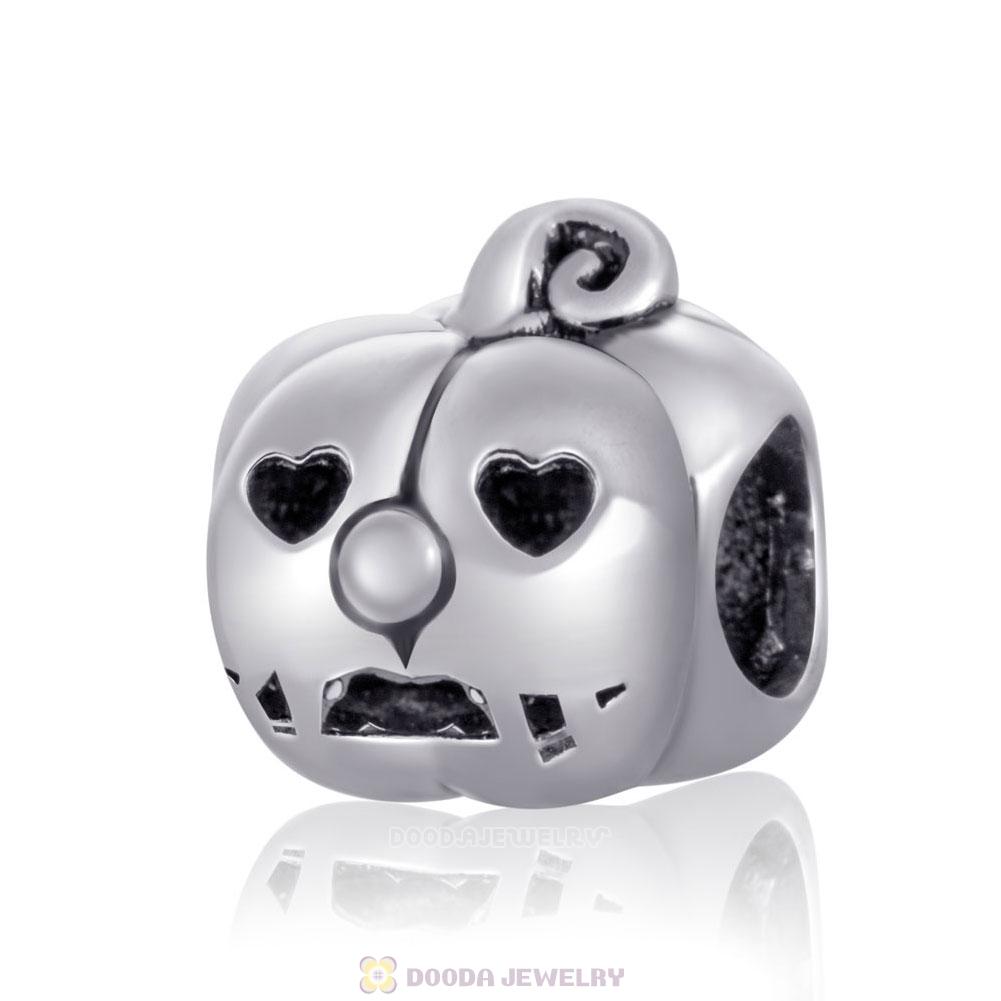 Jack o Lantern Pumpkin Charm Bead for Halloween