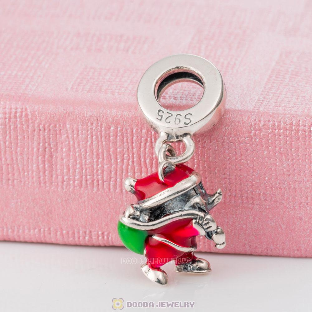 Santa Mickey and Gift Pendant Charm