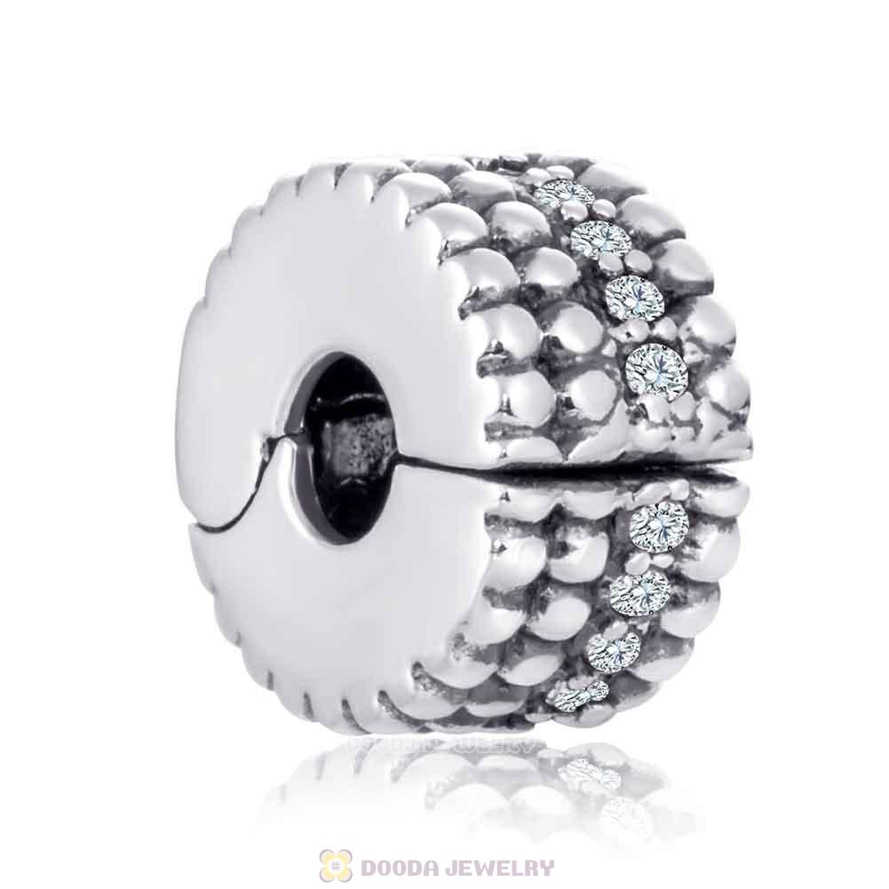 Shine Clip Lock Charm in Sterling Silver