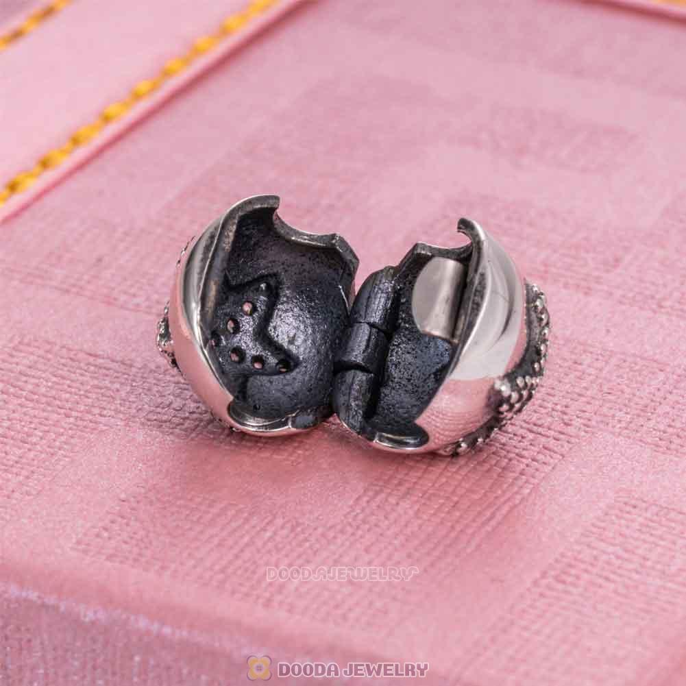 Silver White CZ Starfish Clip Charm