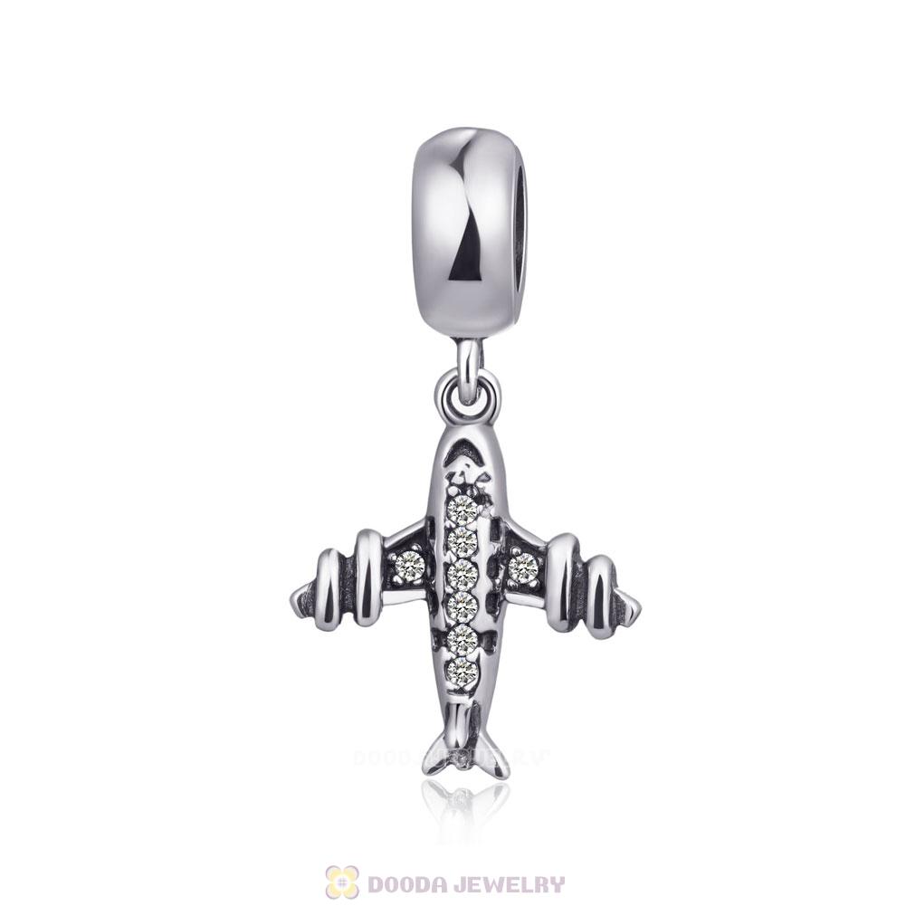 Silver Aeroplane Charm