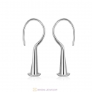 Sterling Silver Sleek Fish Hook Teardrop Earrings fit European Beads
