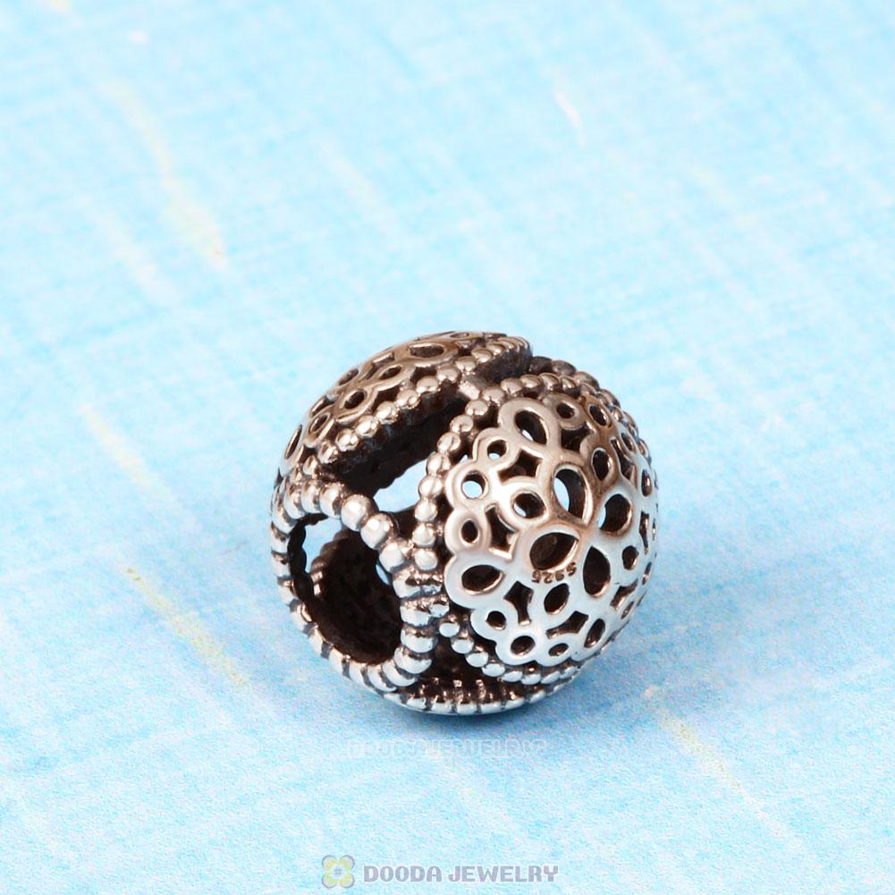 European Style Flower Charm Bracelet Bead Antique Style