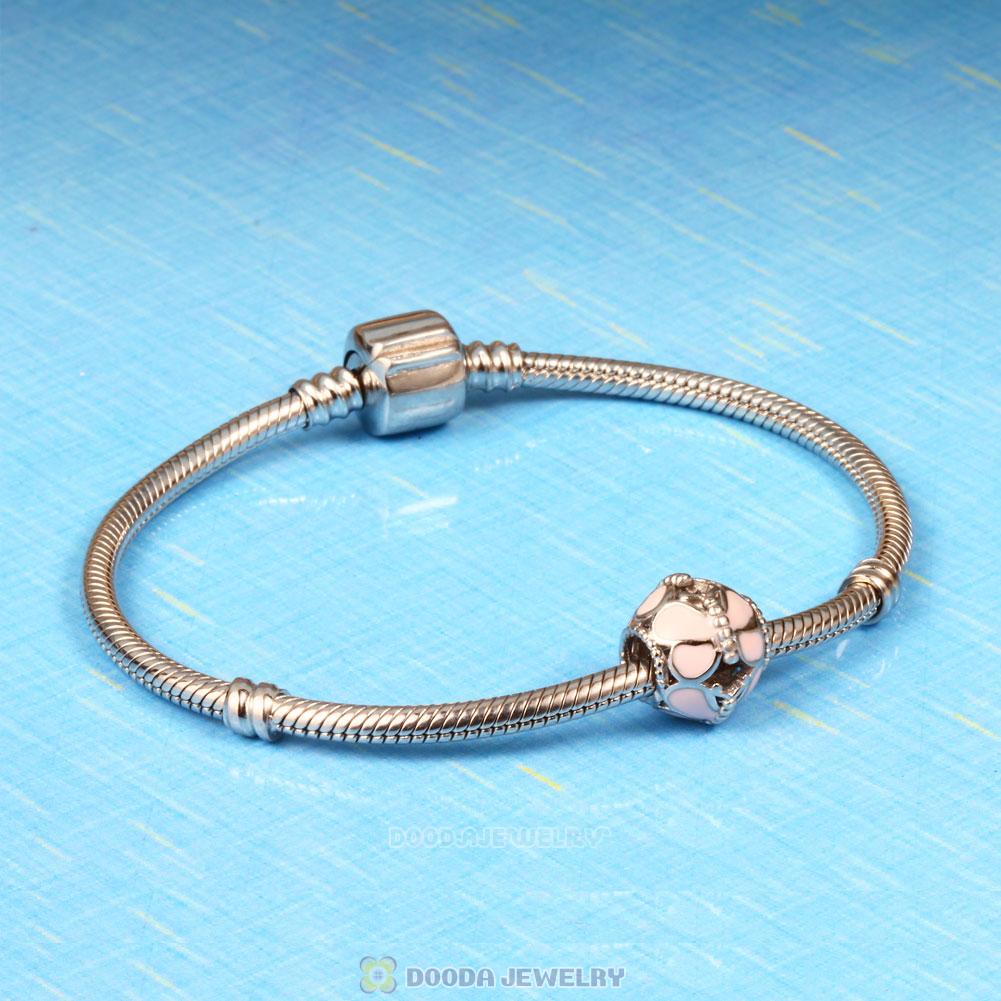 Pink Butterflies Enamel Charm