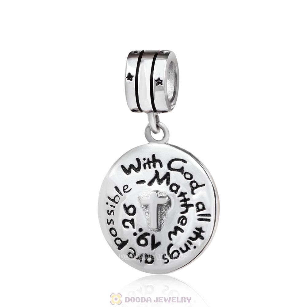 Prayer Cross Charm Dangle Bead