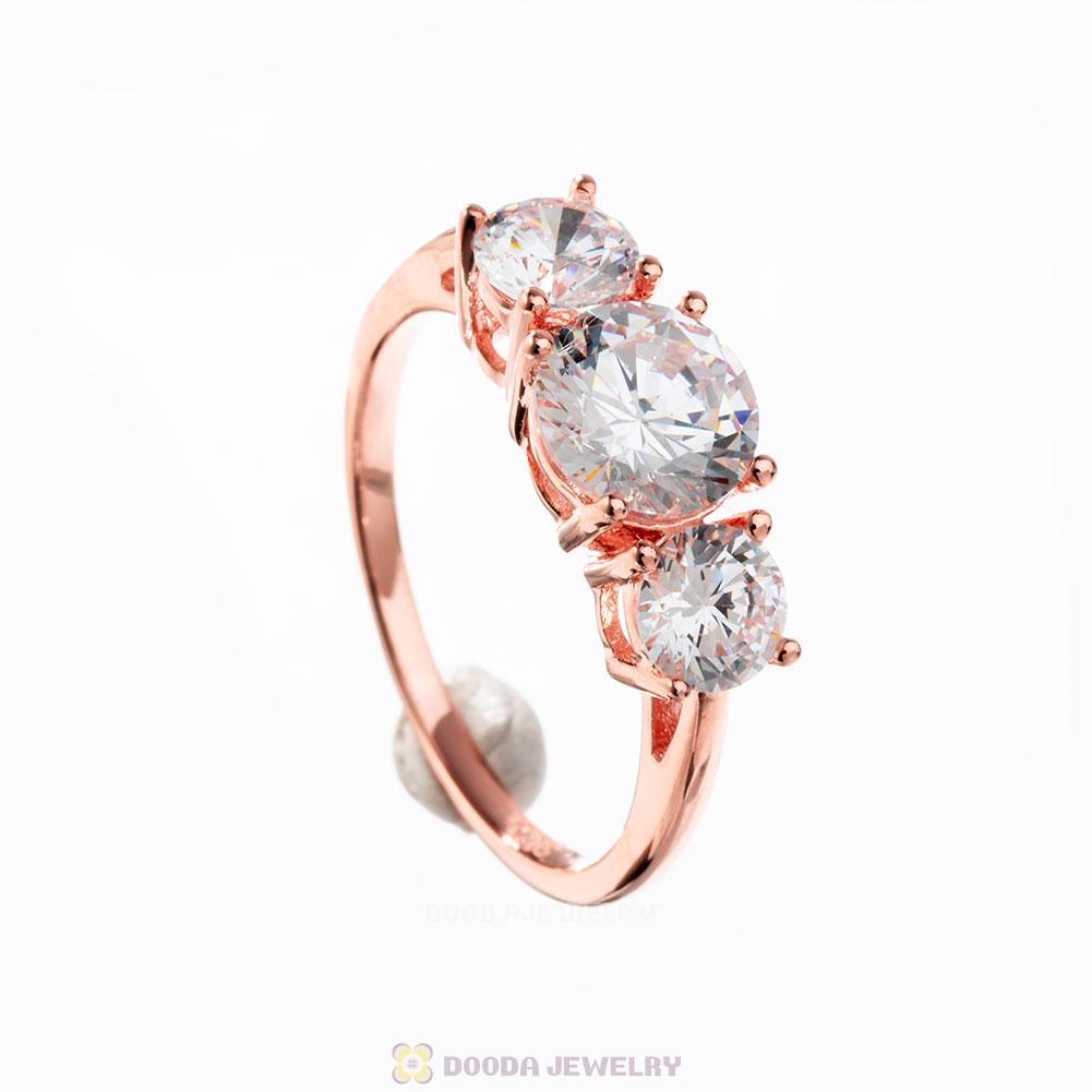 Sparkling Elegance Ring in Rose Gold