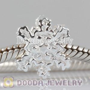 European Style Christmas Snowflake Charm Beads