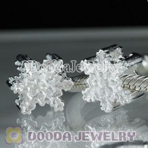 European Style Christmas Snowflake Charm Beads