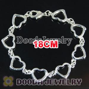 Wholesale 18CM Silver Plated Alloy Tscharm Jewelry Love to Love Bracelet Chain with Lobster Clip