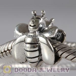 925 Sterling Silver Smile Bee Charm Beads fit on European Largehole Jewelry Bracelet