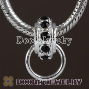 Wholesale European Style silver plated beads with Stone