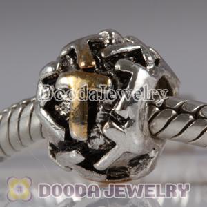 Wholesale Gold Plated Initial T European Style Alloy Charm Beads
