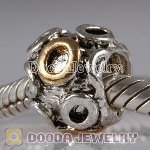 Wholesale Gold Plated Initial O European Style Alloy Charm Beads