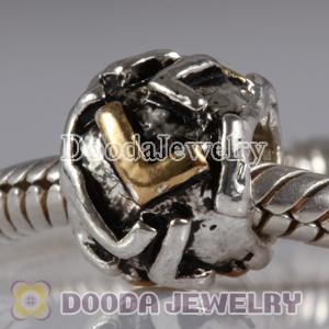 Wholesale Gold Plated Initial L European Style Alloy Charm Beads