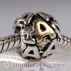 Wholesale Gold Plated Initial A European Style Alloy Beads