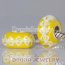 Environmental Lampwork Glass European Style Rope Beads with 925 sterling silver single core