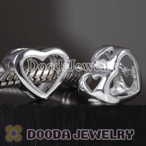 925 Sterling Silver Love Charm Beads fit on European Largehole Jewelry Bracelet