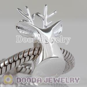 925 Sterling Silver Holiday Rudolf Charm Bead