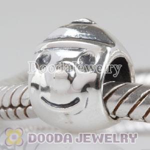 925 Sterling Silver Boy Charm Beads fit on European Largehole Jewelry Bracelet