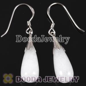 925 Sterling Silver Charm Drop Earring Dangle White Stone