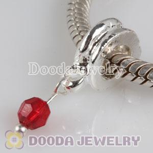 Wholesale European Style Silver Plated Alloy Beads Dangle Birthstone Charms