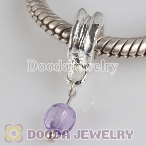 Wholesale European Style Silver Plated Alloy Beads Dangle Birthstone Charms