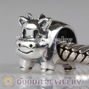 925 Sterling Silver Cow Beads fit on European Largehole Jewelry Bracelet