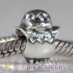 925 Sterling Silver Easter Chick Beads fit on European Largehole Jewelry Bracelet