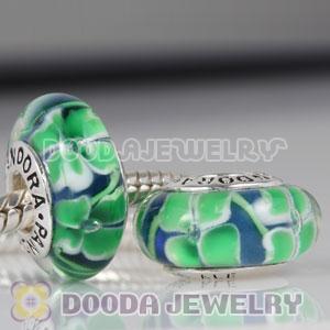 2011 New European Style Four-Leaf Clover Glass Beads with Screw Thread