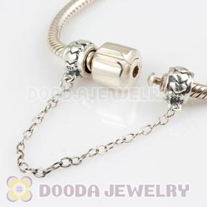 925 Sterling Silver Love Safety Chain fit European Style Bracelet