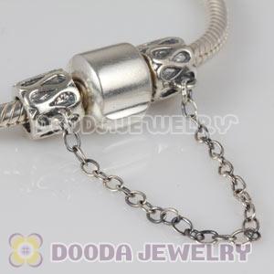 925 Sterling Silver Safety Chain fit European Style Bracelet