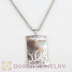 Sterling Silver Fashion Shell Pendant Fit European Necklace