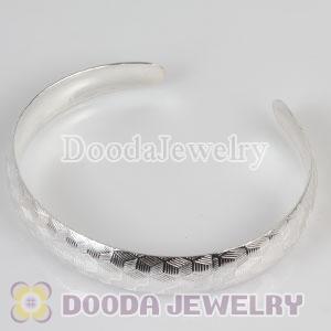 Engrave Pattern 13mm Sterling Silver Bangle Bracelet