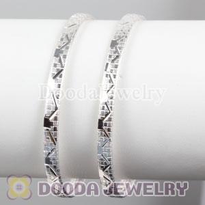 Engrave Pattern 5mm Sterling Silver Bangle Bracelet