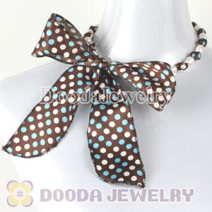 Wholesale Fashion Pearl Silk Cloth Knot Necklace
