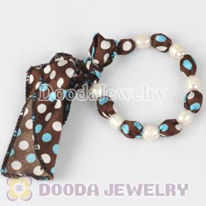Wholesale Fashion Pearl Silk Cloth Knot Bracelet