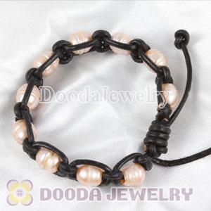Fashion Hand Knitted handmade Bracelet with Baroque Freshwater Pearl