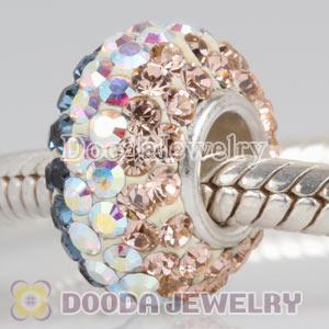 Fashion Jewelry Silver Charms with 90 pcs crystal rhinestones