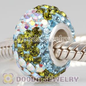 Fashion Jewelry Silver Charms with 90 pcs crystal rhinestones