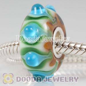 lampwork glass beads 925 sterling silver core suit European style jewelry