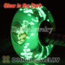 Printed Red Heart Murano Glass Fluorescent Beads 925 Sterling Silver European Compatible