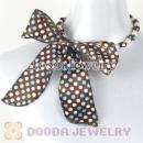 Wholesale Fashion Pearl Silk Cloth Knot Necklace