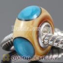 lampwork glass beads 925 sterling silver core suit European style jewelry