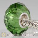 Green Murano Glass Faceted Bead 925 silver core suit European Largehole Jewelry Bracelet