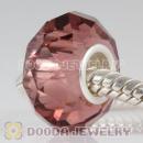 Brown Murano Glass Faceted Bead 925 silver core suit European Largehole Jewelry Bracelet