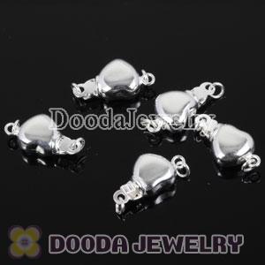 Fishhook Pearl Clasp Heart 8X16mm Sterling Silver