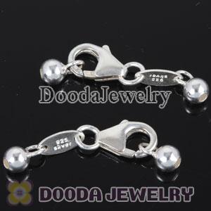 Sterling Silver Lobster Clasp with 2 Ball