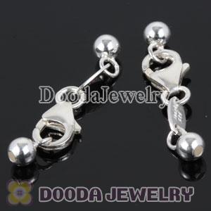 Sterling Silver Lobster Clasp with 2 Ball