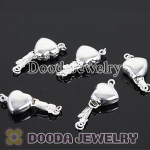 Fishhook Pearl Clasp Smooth Heart 10X16mm Sterling Silver